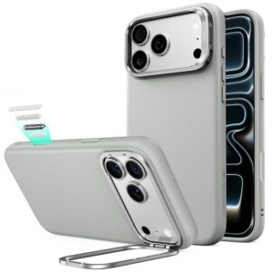Dėklas ESR Atelier Kickstand MagSafe iPhone 17 Pro / 18 Pro, pilkas