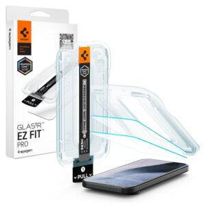 Spigen Glas.tR EZ Fit Pro grūdintas stiklas Google Pixel 11 / 11 Pro, 2 vnt.