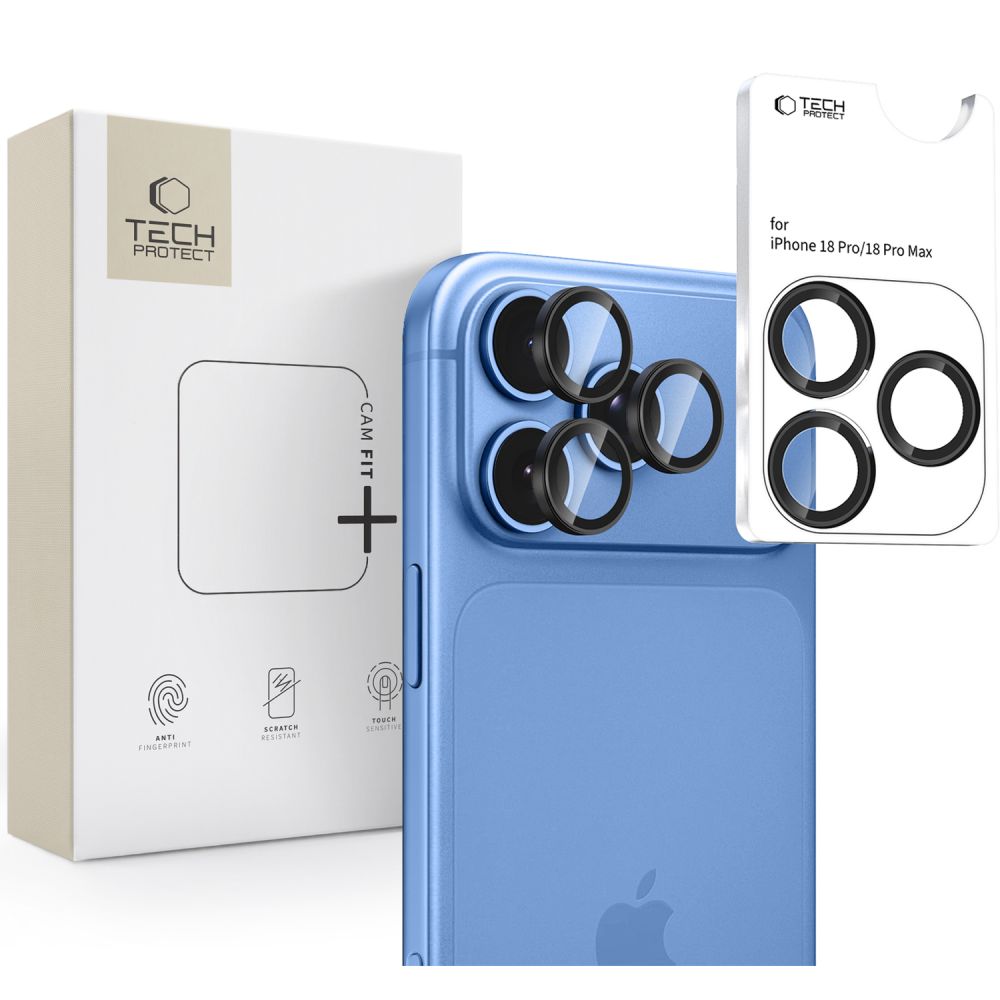 Tech-Protect Camring Fit+ kameros apsauga iPhone 18 Pro / 18 Pro Max, juoda