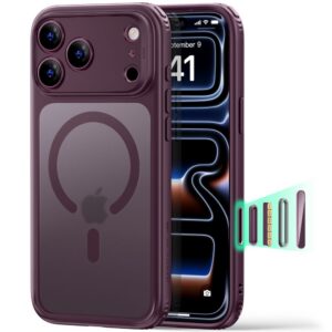 Dėklas ESR Classic Hybrid MagSafe iPhone 17 Pro Max / 18 Pro Max, matinis tamsiai bordo