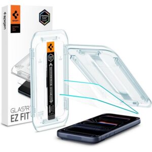 Spigen Glas.TR EZ Fit stiklai iPhone 16 Pro / 17 / 17 Pro, 2 vnt.
