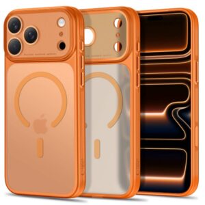 Dėklas Tech-Protect MagPrime MagSafe CC iPhone 17 Pro / 18 Pro, matinis oranžinis