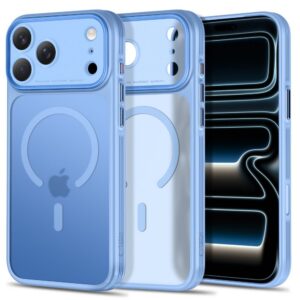 Dėklas Tech-Protect MagPrime MagSafe CC iPhone 17 Pro / 18 Pro, matinis šviesiai mėlynas