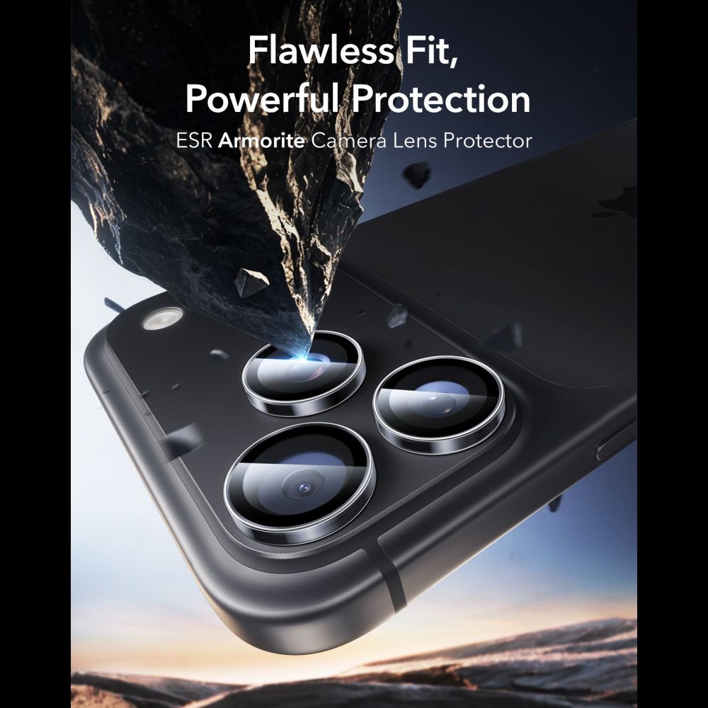 Kameros apsauginis stiklas ESR Armorite iPhone 18 Pro / 18 Pro Max, skaidrus - Image 2