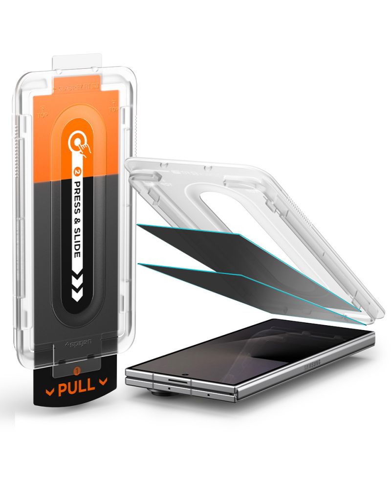 Spigen Glas.tR EZ Fit Pro HD Privacy apsauginiai stiklai (2 vnt.) Samsung Galaxy Z Fold 7 / 8 Ultra - Image 3