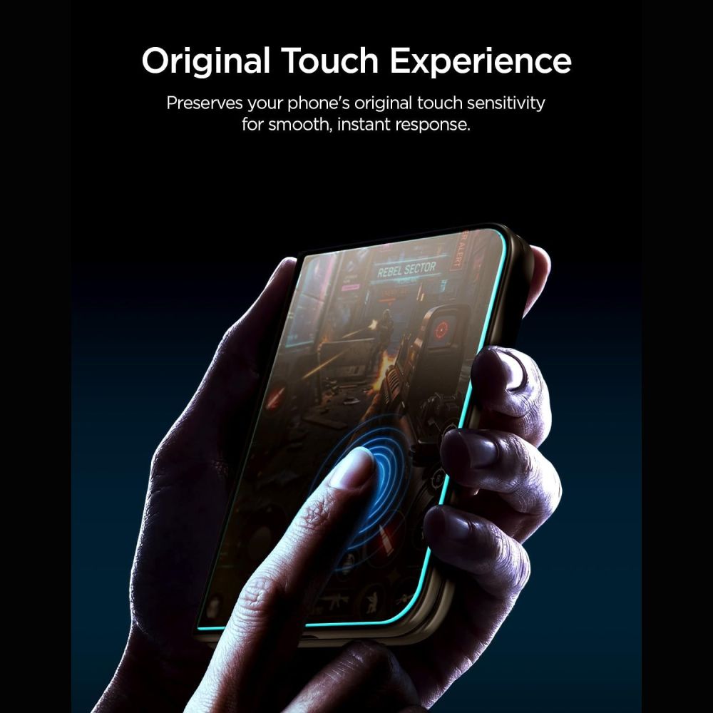 Apsauginis stiklas su privatumo filtru Spigen Glas.tR EZ Fit Pro AC HD Privacy iPhone Duo - Image 2
