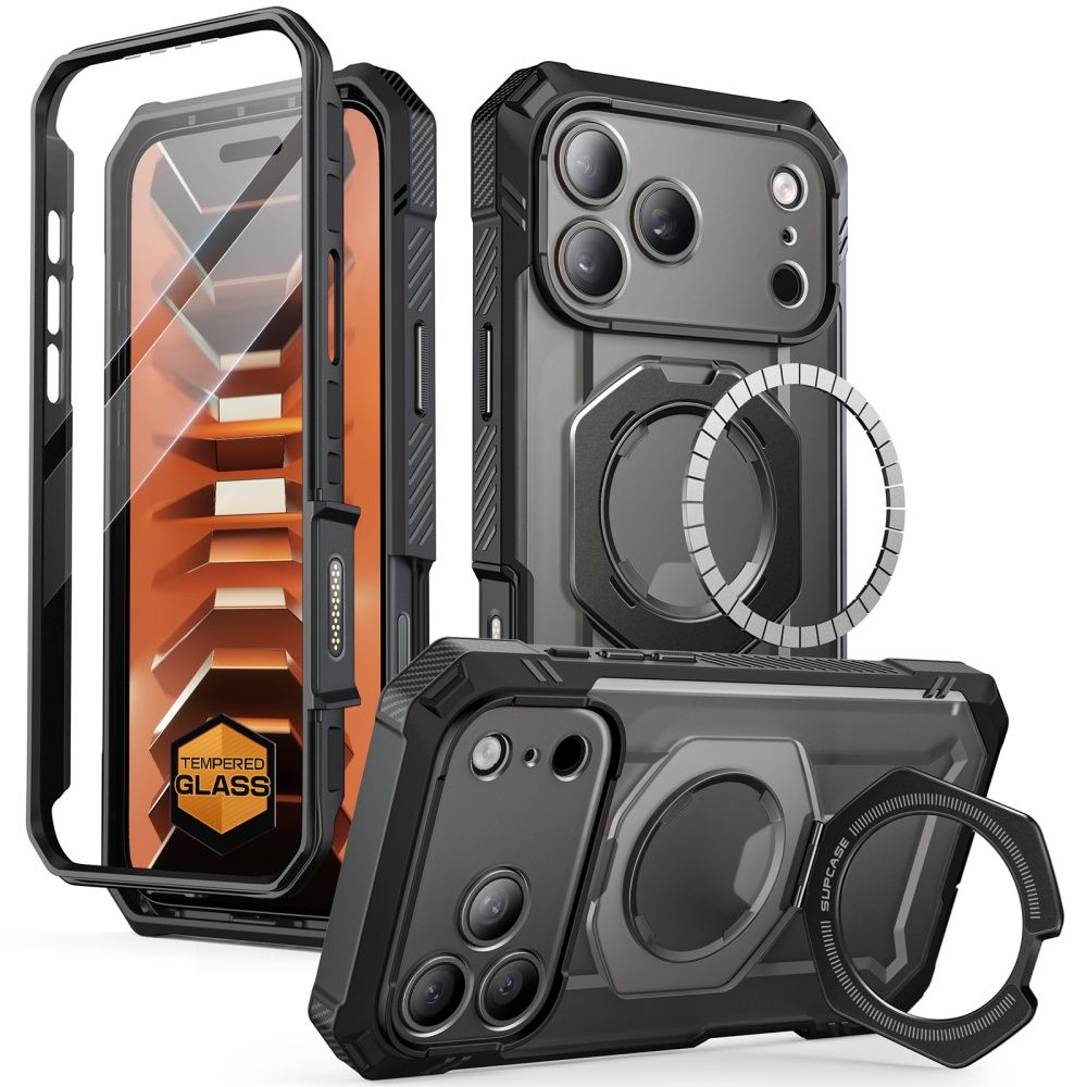 Dėklas Supcase Grip Pro Mag MagSafe iPhone 17 Pro Max / 18 Pro Max, juodas - Image 2