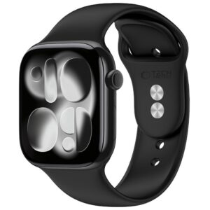 Dirželis Tech-Protect Silicone Apple Watch 8 / 9 / 10 / 11 / 12 / SE / Ultra (44 / 45 / 46 / 49 mm), juodas