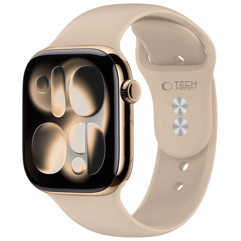 Dirželis Tech-Protect Silicone Apple Watch 8 / 9 / 10 / 11 / 12 / SE / Ultra (44 / 45 / 46 / 49 mm), riešutinis