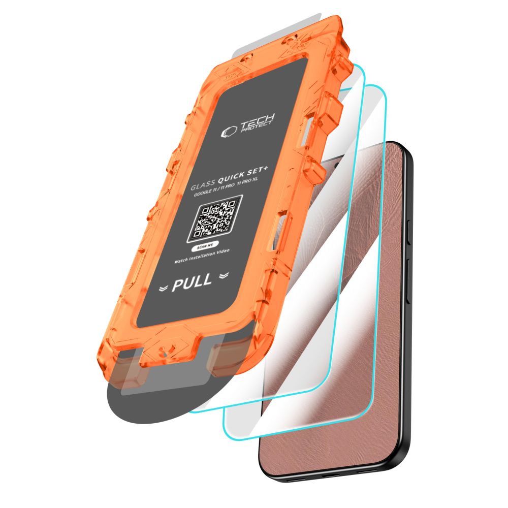 Apsauginis stiklas Tech-Protect Quick Set+ Pixel 9 / 9 Pro / 10 / 10 Pro / 11 / 11 Pro 2 vnt., skaidrus - Image 2