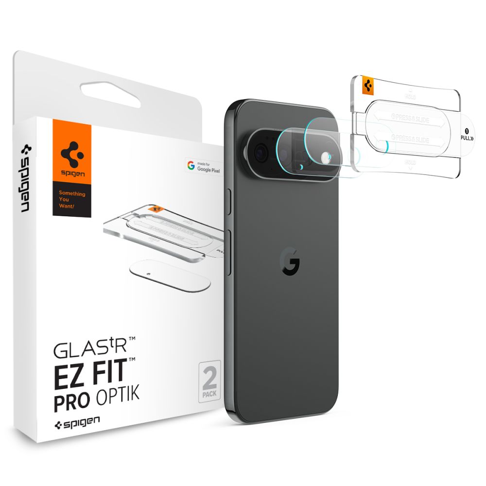Kameros apsauginis stiklas Spigen Glas.tR EZ Fit Optik Pro Google Pixel 11 Pro, 2 vnt., skaidrus