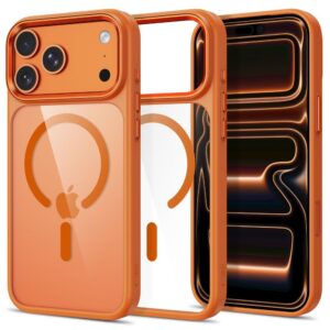Tech-Protect Magmat CC dėklas iPhone 17 Pro / 18 Pro, oranžinis-skaidrus
