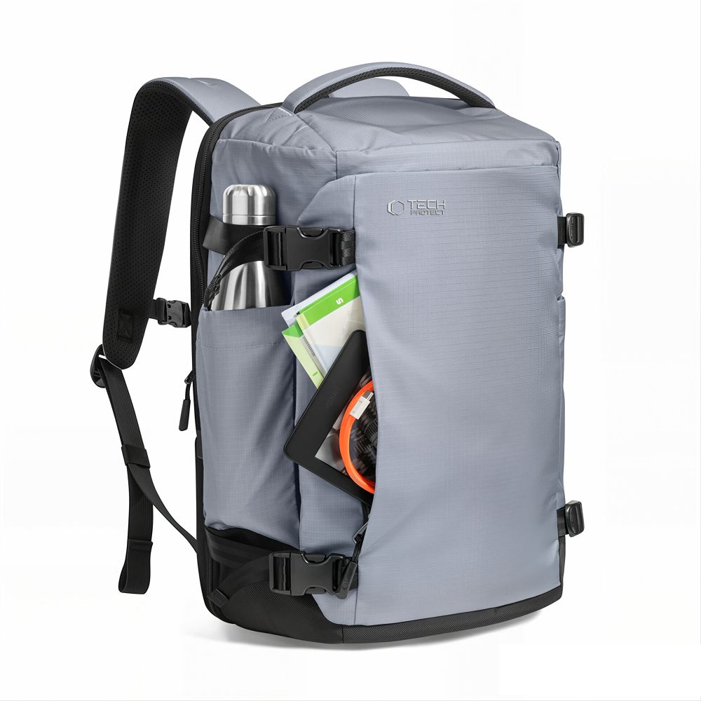Tech-Protect Defender S70 kelioninė kuprinė 24 l (40 x 30 x 20 cm), skirta Ryanair ir Wizz Air, pilka - Image 3