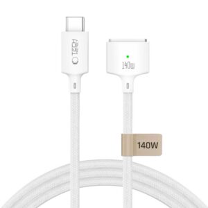 Kabelis Tech-Protect MMC01 Ultraboost USB-C - MagSafe 3, 140W, 300 cm, baltas