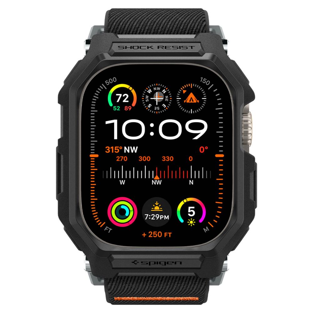 Dirželis su dėklu Spigen Lite Fit "Pro" Apple Watch Ultra 1 / 2 / 3 / 4 (49 mm), matinis juodas - Image 5