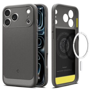 Dėklas Spigen Rugged Armor Mag iPhone 17 Pro Max / 18 Pro Max, pilkas