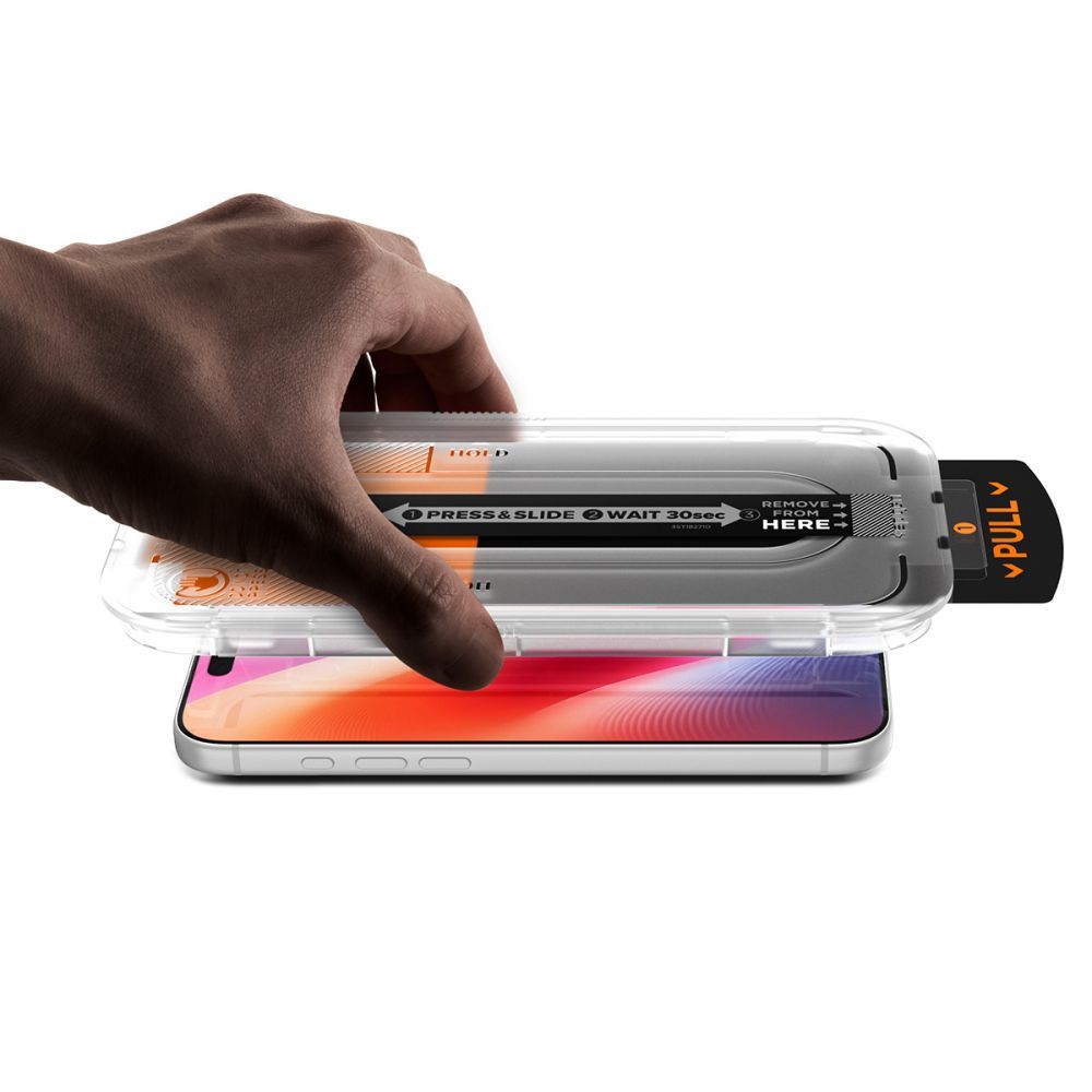 Apsauginis stiklas Spigen Glas.tR EZ Fit Pro HD AC iPhone 16 Pro / 17 / 17 Pro / 18 Pro 2 vnt., skaidrus - Image 3