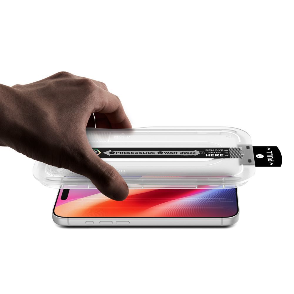 Apsauginis stiklas su privatumo filtru Spigen Glas.tR EZ Fit Pro HD AC Privacy iPhone 18 Pro - Image 3