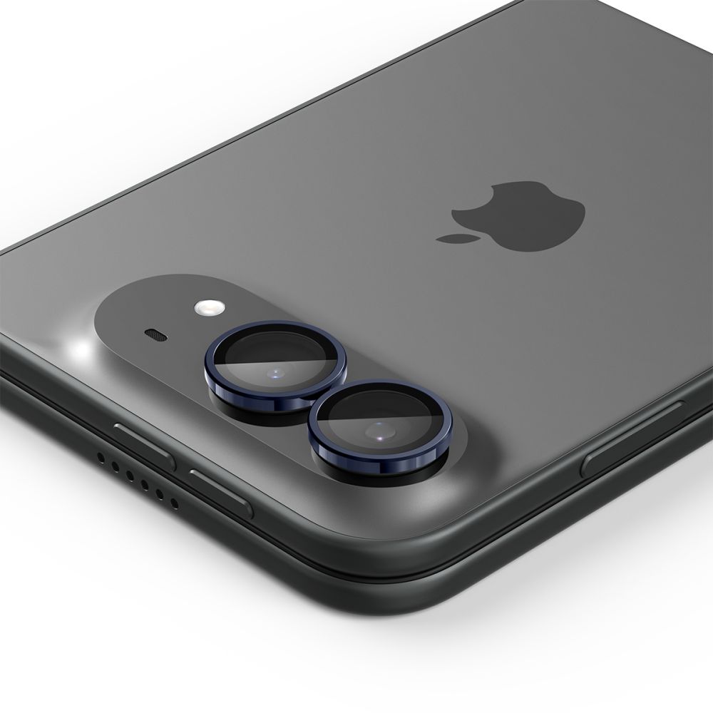 Kameros apsauginis stiklas Spigen Optik Pro Glas.tR EZ Fit iPhone Duo, 2 vnt., tamsiai mėlynas - Image 4