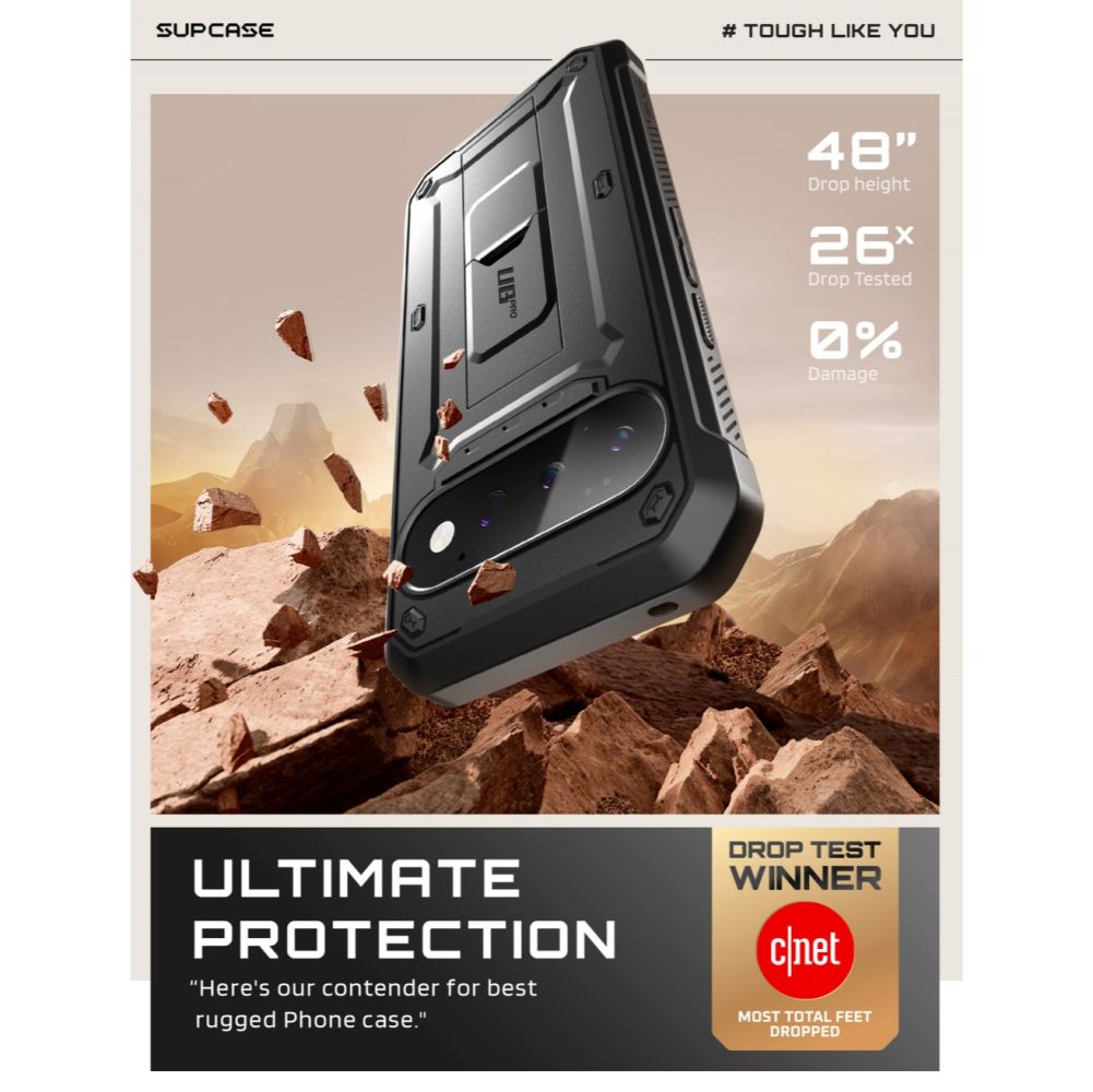 Dėklas Supcase Unicorn Beetle Pro Google Pixel 11 Pro, juodas - Image 3