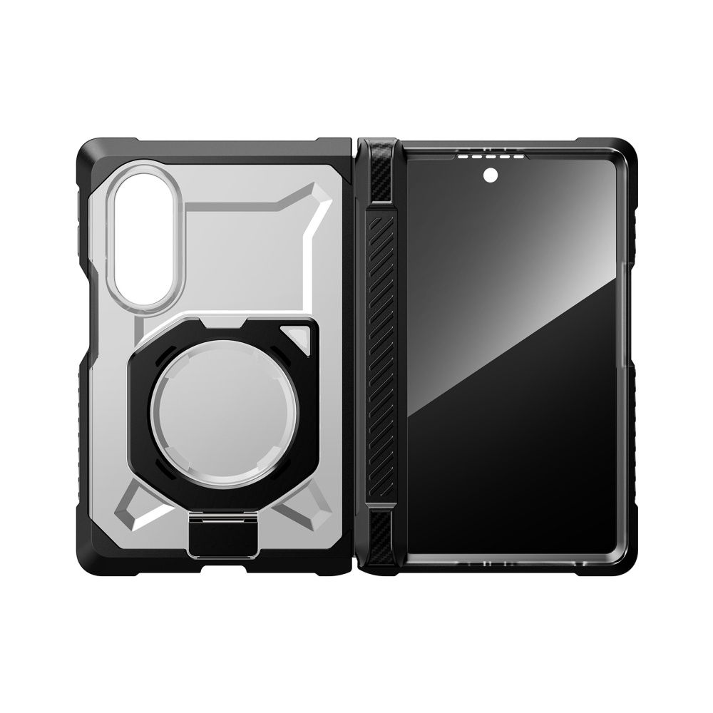 Dėklas Supcase UB Grip Mag MagSafe Galaxy Z Fold 8 su privatumo apsauginiu stiklu, juodas - Image 3