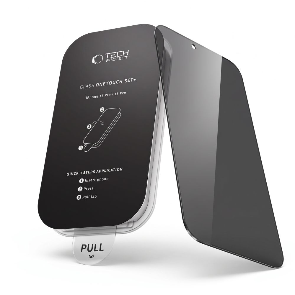 Apsauginis privatumo stiklas Tech-Protect OneTouch Set Spy+ iPhone 18 Pro Max, 2 vnt. - Image 3