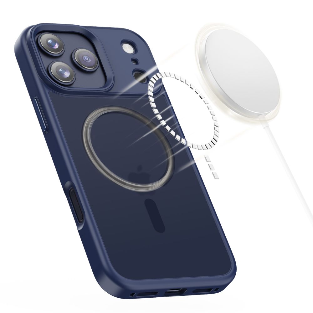 Dėklas Tech-Protect MagMat MagSafe iPhone 17 Pro, matinis tamsiai mėlynas - Image 4
