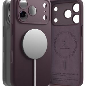 Dėklas Ringke Silicone Magnetic MagSafe iPhone 17 Pro / 18 Pro, bordo