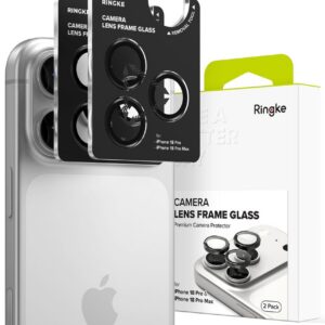 Kameros apsauginis stiklas Ringke Camera Frame Protector iPhone 18 Pro / 18 Pro Max, 2 vnt., juodas