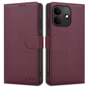 Dėklas Tech-Protect Wallet Redmi Note 17 Pro 5G, bordo