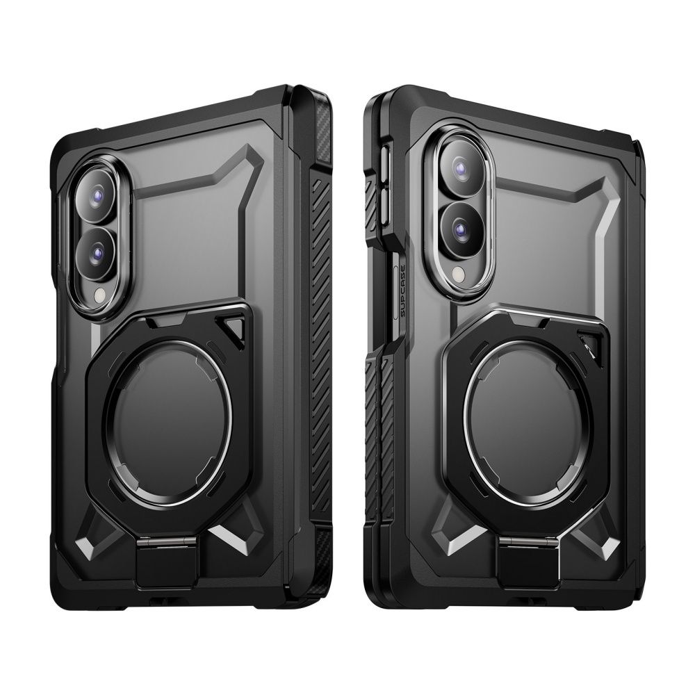 Dėklas Supcase UB Grip Mag MagSafe Galaxy Z Fold 8 su privatumo apsauginiu stiklu, juodas - Image 4