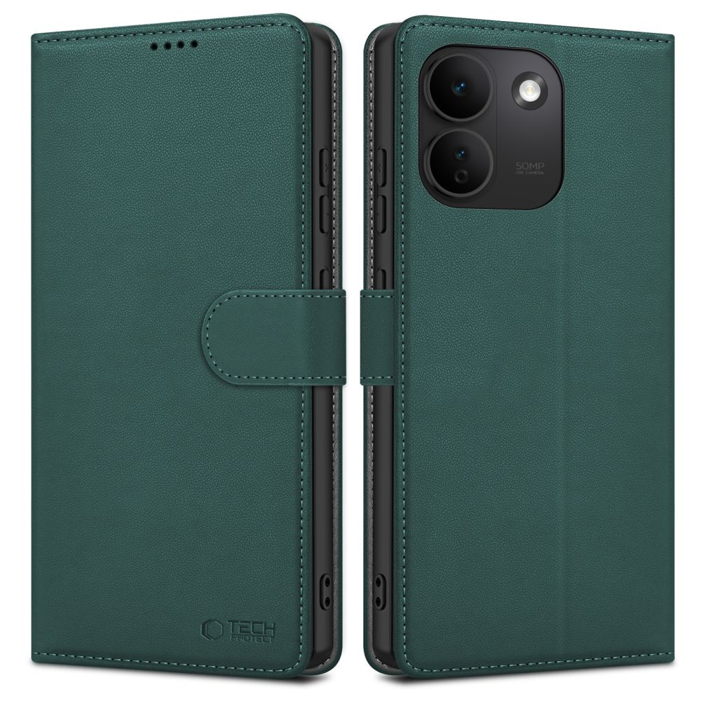 Dėklas Tech-Protect Wallet Xiaomi Redmi Note 17 Pro Max 5G, žalias