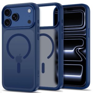 Dėklas Tech-Protect Magmat MagSafe CC iPhone 17 Pro / 18 Pro, matinis tamsiai mėlynas