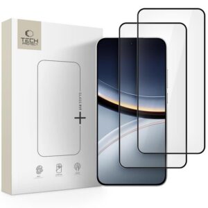 Tech-Protect Glass Fit+ stiklai Poco F7 5G, 2 vnt., juodi