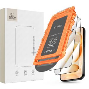 Apsauginis stiklas Tech-Protect Quick Set+ iPhone 17 Pro Max / 18 Pro Max, 2 vnt., juodas
