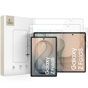 Tech-Protect Easy Set Foil ir Glass Fit+ 4in1 rinkinys Galaxy Z Fold 8, skaidrus