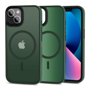 Dėklas Tech-Protect Magmat MagSafe iPhone 13, matinis žalias