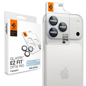 Kameros apsauginis stiklas Spigen Optik Pro Glas.tR EZ Fit iPhone 18 Pro / 18 Pro Max 2 vnt., šviesiai mėlynas