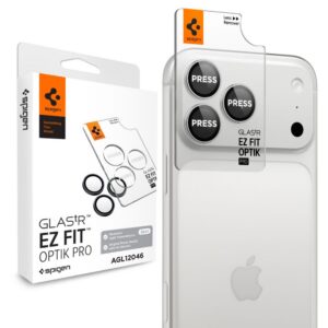 Kameros apsauginis stiklas Spigen Optik Pro Glas.tR EZ Fit iPhone 18 Pro / iPhone 18 Pro Max 2 vnt., sidabrinis