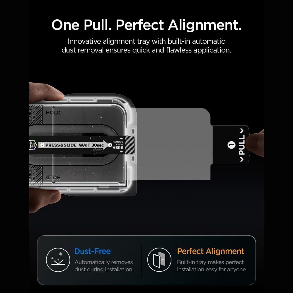 Apsauginis stiklas su privatumo filtru Spigen Glas.tR EZ Fit Pro AC HD Privacy iPhone Duo - Image 6