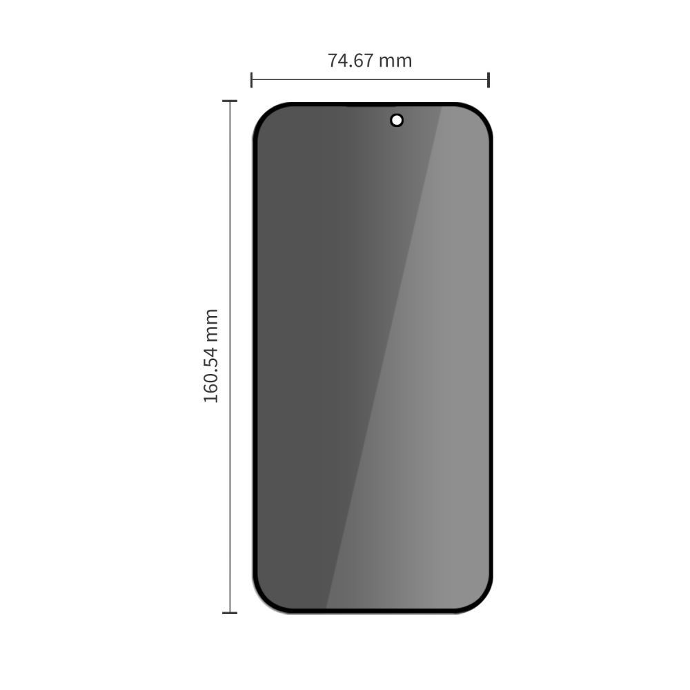 Apsauginis privatumo stiklas Tech-Protect OneTouch Set Spy+ iPhone 18 Pro Max, 2 vnt. - Image 6
