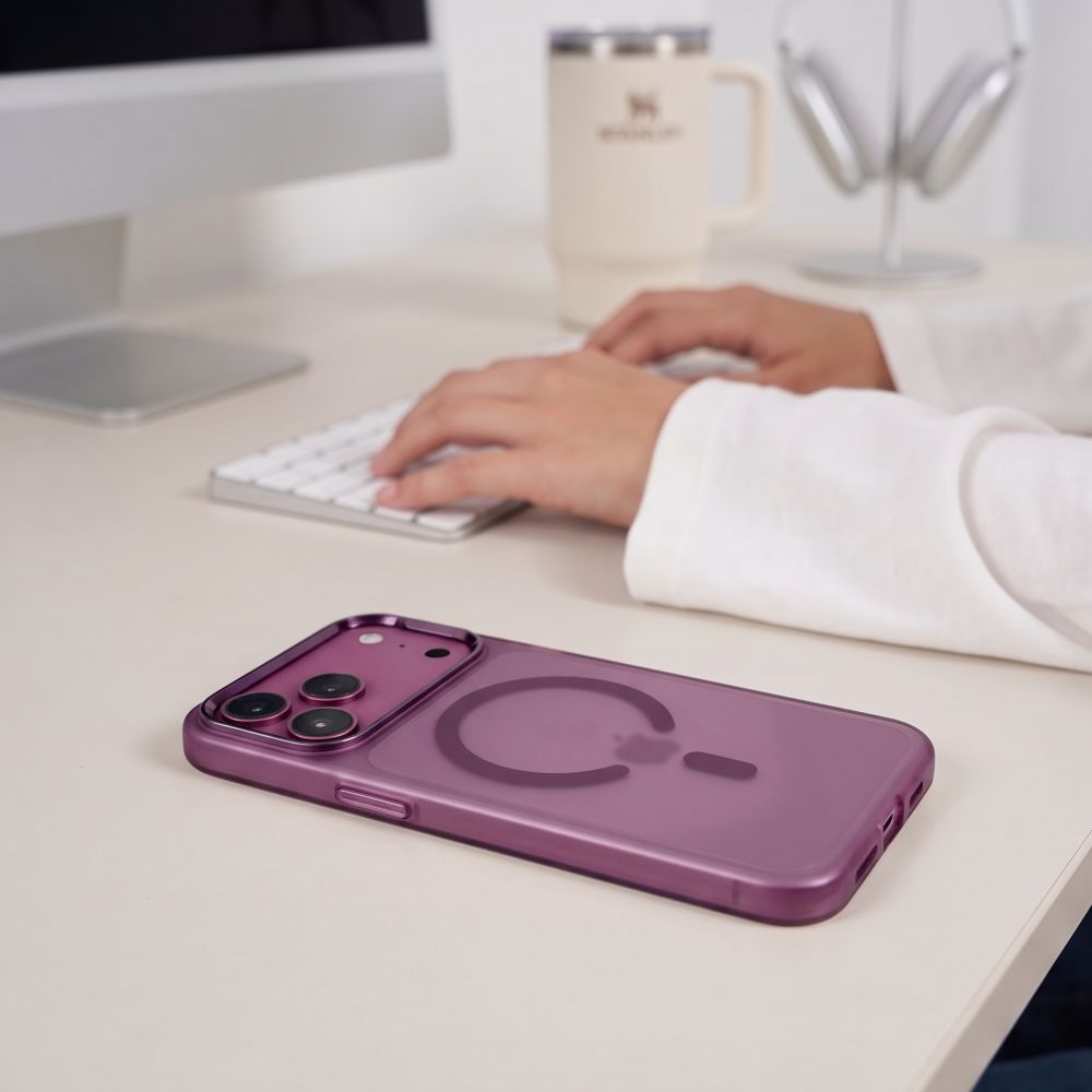 Tech-Protect MagZero dėklas iPhone 17 Pro / 18 Pro, bordo matinis - Image 6