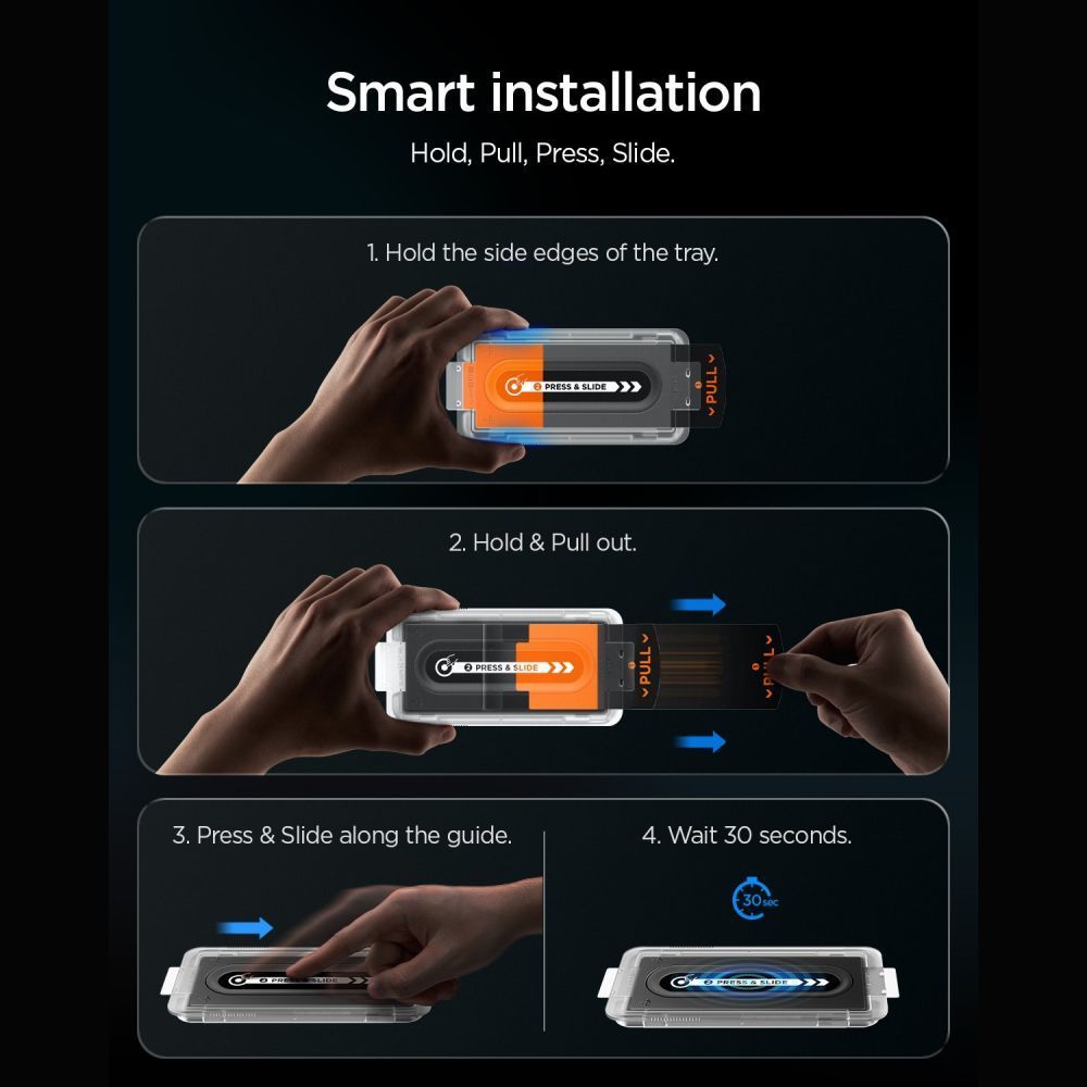 Apsauginis stiklas su privatumo filtru Spigen Glas.tR EZ Fit Pro HD AC Privacy iPhone 18 Pro - Image 7