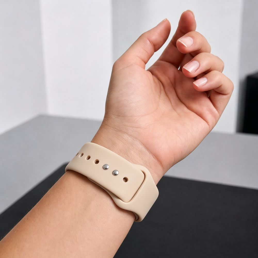 Dirželis Tech-Protect Silicone Apple Watch 8 / 9 / 10 / 11 / 12 / SE / Ultra (44 / 45 / 46 / 49 mm), riešutinis - Image 6