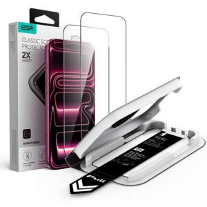 Apsauginis stiklas ESR UltraFit Classic iPhone 17 Pro / 18 Pro, 2 vnt., juodas