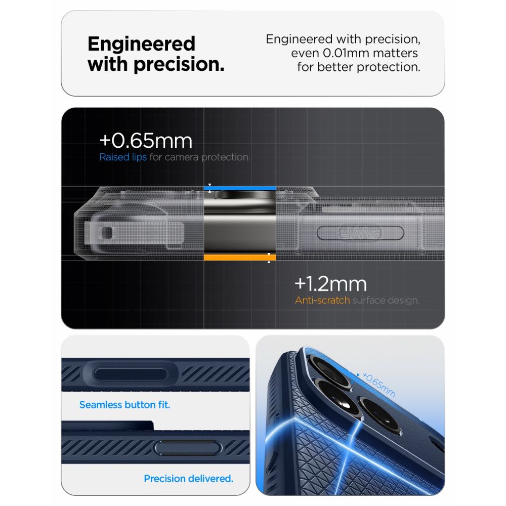 Dėklas Spigen Liquid Air iPhone 17 Pro Max / 18 Pro Max, tamsiai mėlynas - Image 8