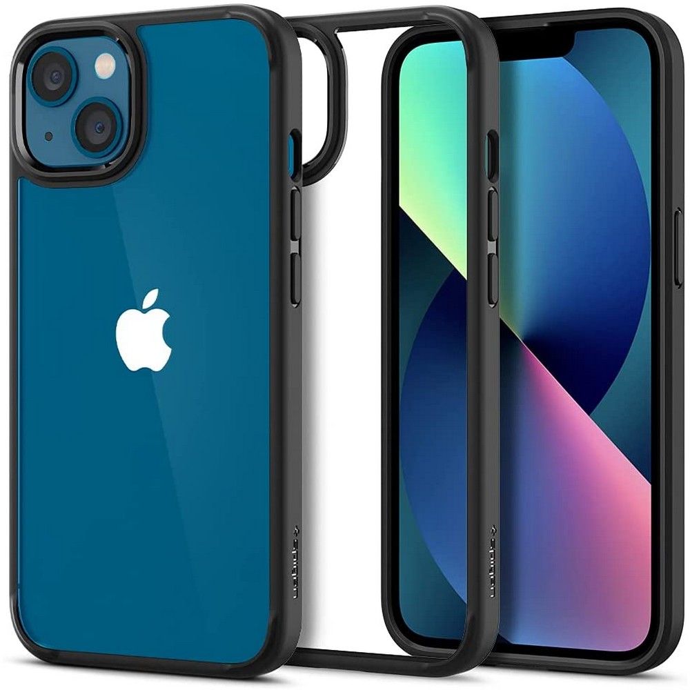 Spigen Ultra Hybrid dėklas iPhone 13, matinis juodas