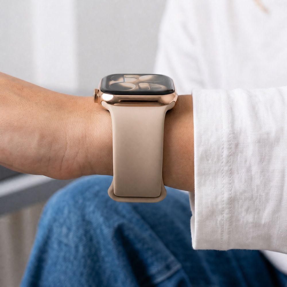 Dirželis Tech-Protect Silicone Apple Watch 8 / 9 / 10 / 11 / 12 / SE / Ultra (44 / 45 / 46 / 49 mm), riešutinis - Image 7