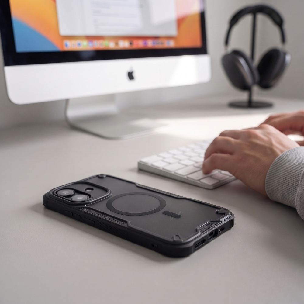 Dėklas Tech-Protect Rugged Shield MagSafe Xiaomi Redmi Note 17 Pro 5G, matinis juodas - Image 8