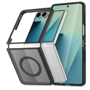 Matinis juodas Tech-Protect Magmat MagSafe dėklas Samsung Galaxy Z Flip 8